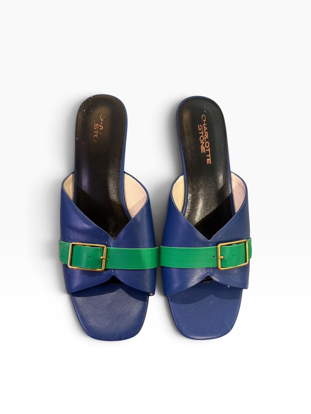 Teresa Low Wedge Sandal in Indigo Palm